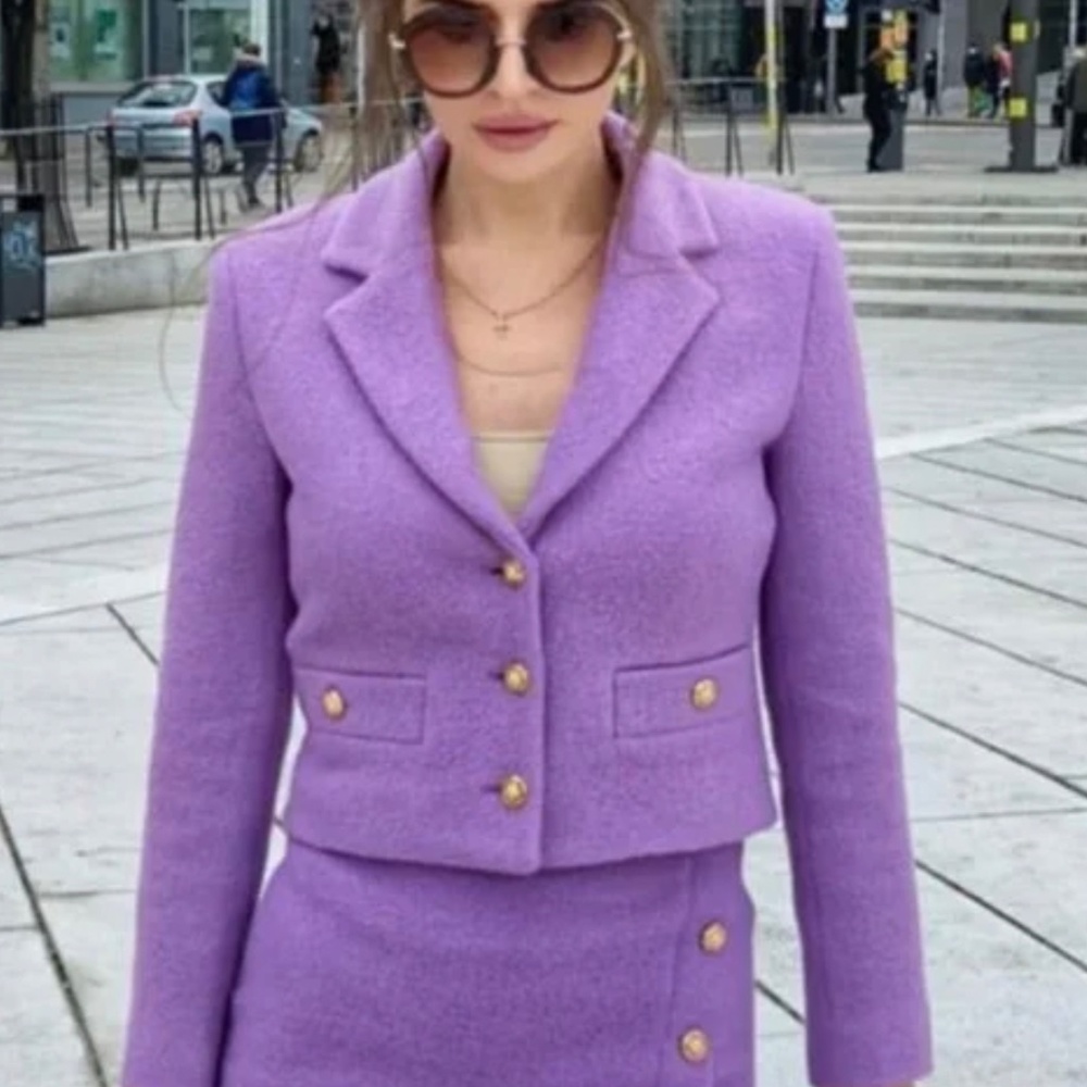 ZARA Wool Cropped Blazer LIKE NEW